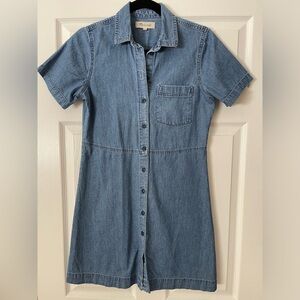 Madewell Women’s Denim Short Sleeve Dress w/ Single Pocket Sz. Small